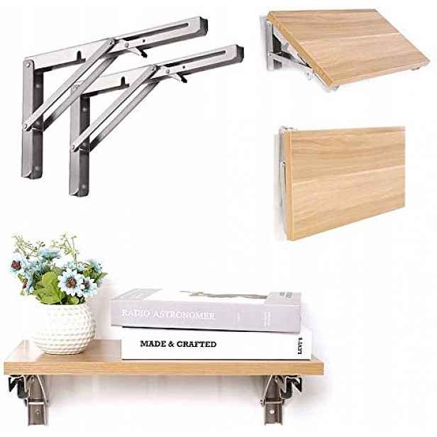 Set 2x Úhelník Skládací Držák Pod Poličku Stůl Deska 350*170*25mm 150KG