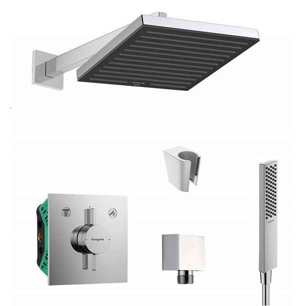 SANITINO - Sprchový set s baterií a tělesem pod omítku hansgrohe, příslušenství kielle, chrom SANI21HHK001