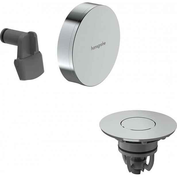 Hansgrohe Exafill - Vrchní sada k vanové odtokové a přepadové soupravě s napouštěním, Push-Open, chrom/chrom 58131000