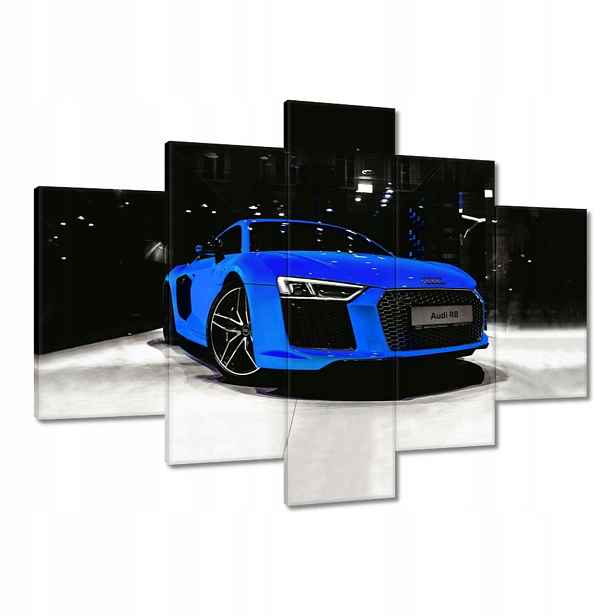 Obrazy 150x105 Modré Audi Audica R8