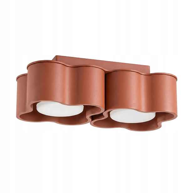 Sollux Lighting dvojitý stropní spot Ovio okrová červená 2xGX53 10W