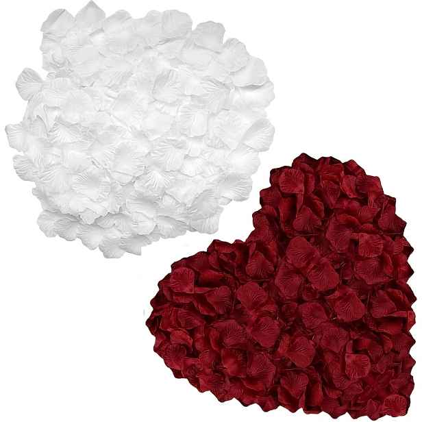 TEMU 2200 ks Umělé okvětní lístky růží, falešná růže pro romantickou , svatbu, událost, párty, žádost o ruku, výročí, květinová dekorace, svatební