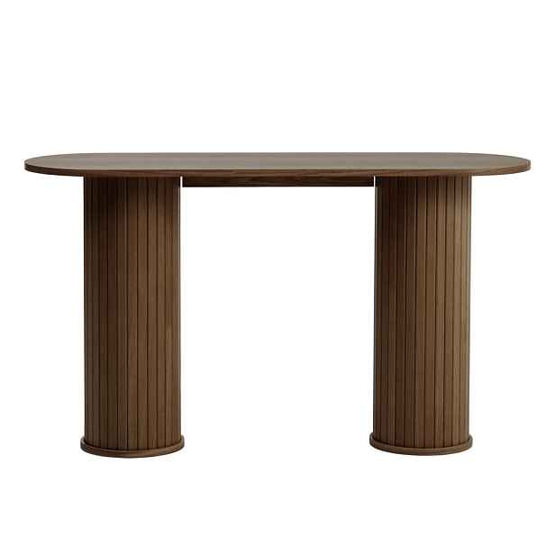 Hnědý konzolový stolek 40x130 cm Nola – Unique Furniture