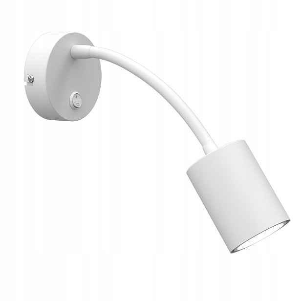 Luminex Arden nástěnné svítidlo bílé s nastavitelným vypínačem 1xGU10 8W