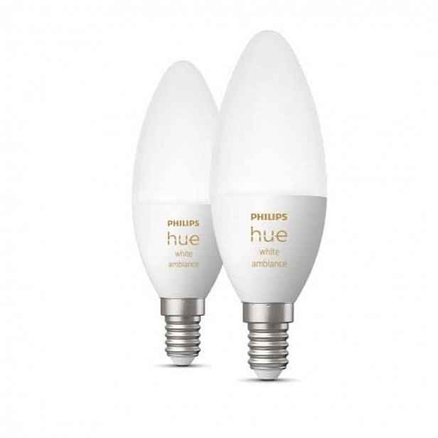 Philips Hue White Ambiance - Chytrá LED žárovka E14, 470 lm, 2 ks 929002294404