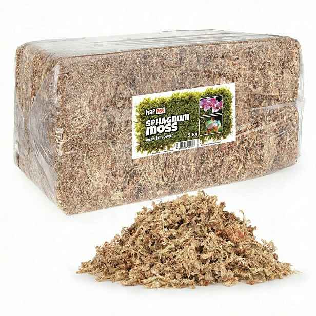 Rašelinový mech Sphagnum moss substrát pro spagmoss zakořenění rostlin 5kg 200L