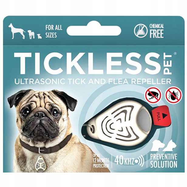 Ultrazvuková ochrana proti klíšťatům TickLess Pet pro zvířata béžová