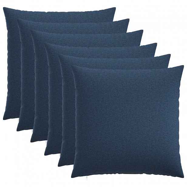 vidaXL Povlak na polštář 6 ks HEERLEN Modrá 65 x 65 cm Textil