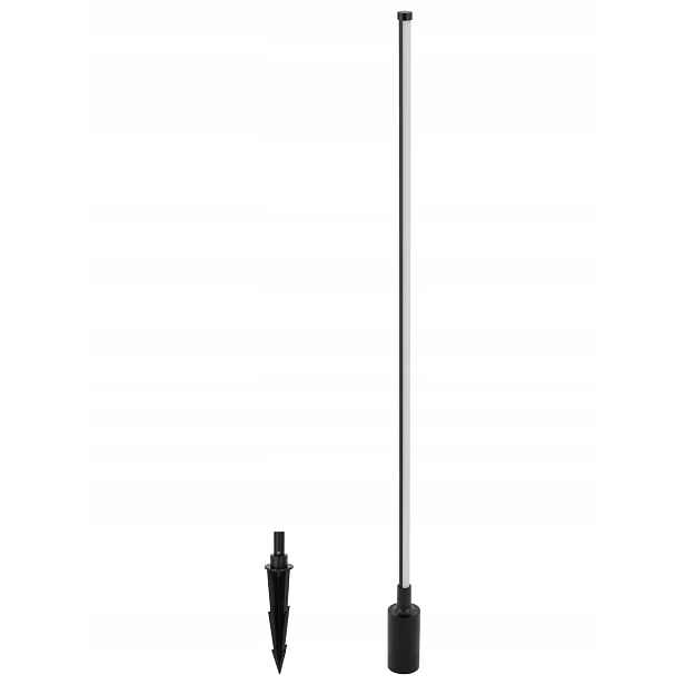 Zahradní Lampa Zuri Led černá 12W IP54 3000K 100 cm stojící venkovní