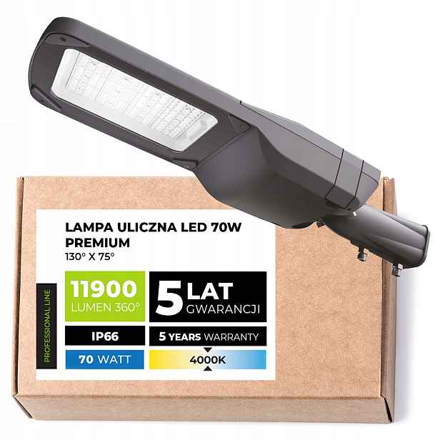Led pouliční lampa Průmyslová silniční lampa 70W