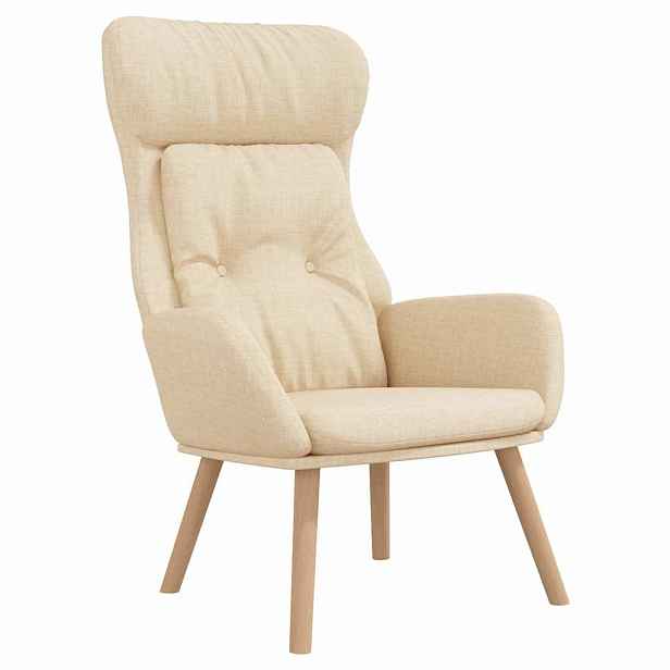 vidaXL Relaxační křeslo krémové textil
