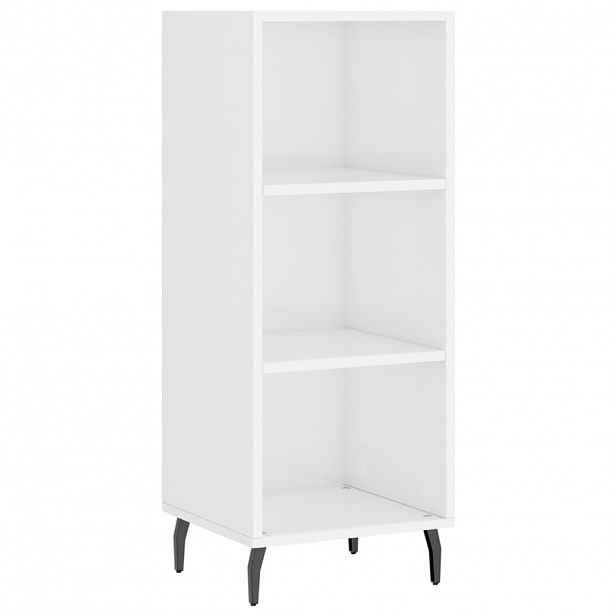 vidaXL Příborník bílý vysoký lesk 34,5 x 32,5 x 90 cm kompozitní dřevo