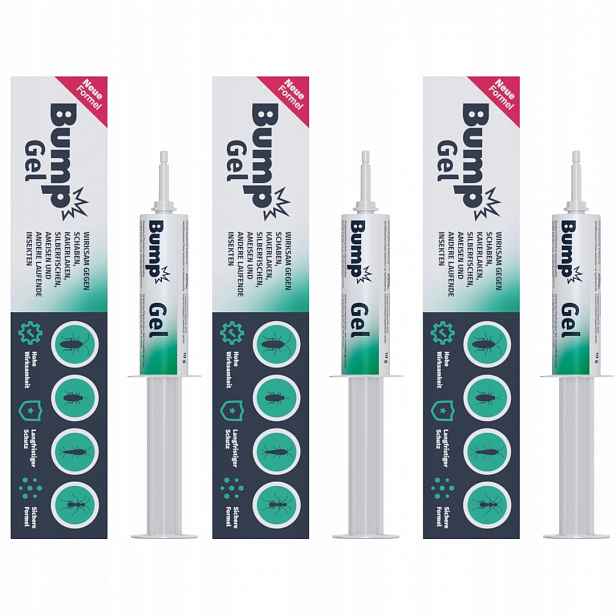 Bump Gel Jed Gel na mravence, prusaky, šváby, rybičky v injekční stříkačce x 3