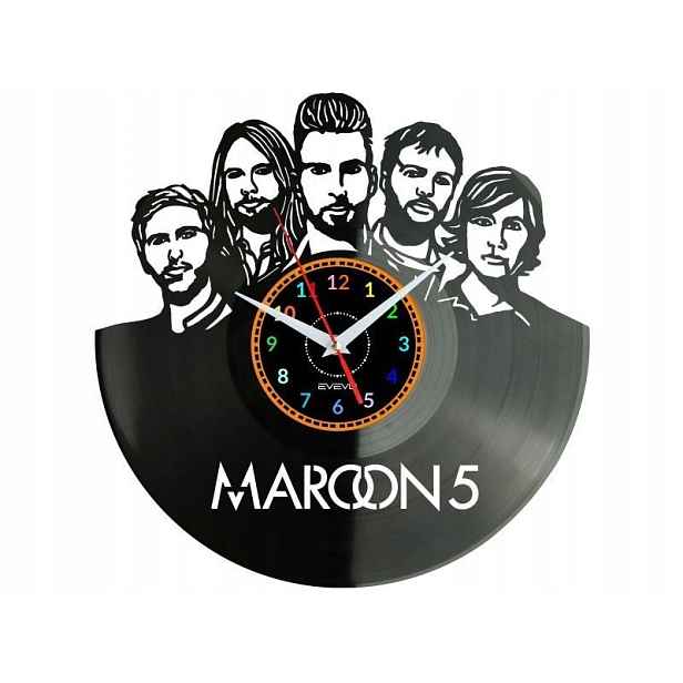 Maroon 5 Dárek Originální dekorace do domu Hodiny z vinylové desky