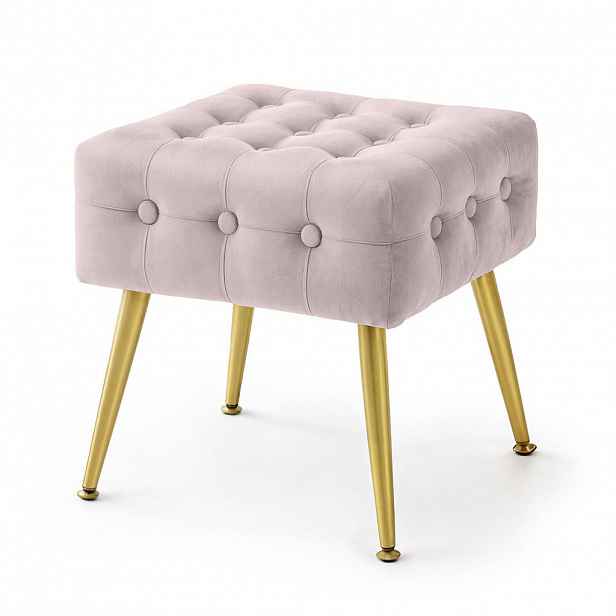 RAUMHIRSCH FURNITURE ČALOUNĚNÁ LAVIČKA s sametovým vzhledem, růžová 40/42/40