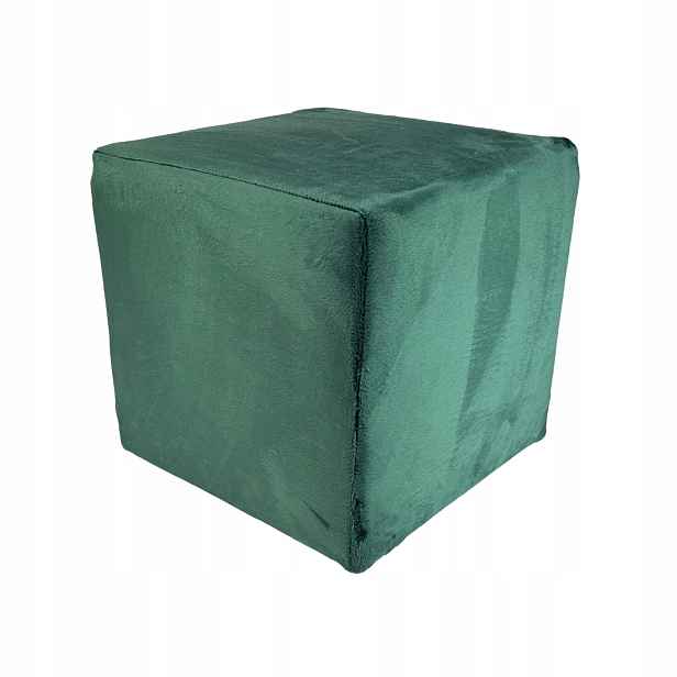 Taburet čtvercová velvet minky barva tmavá zeleň