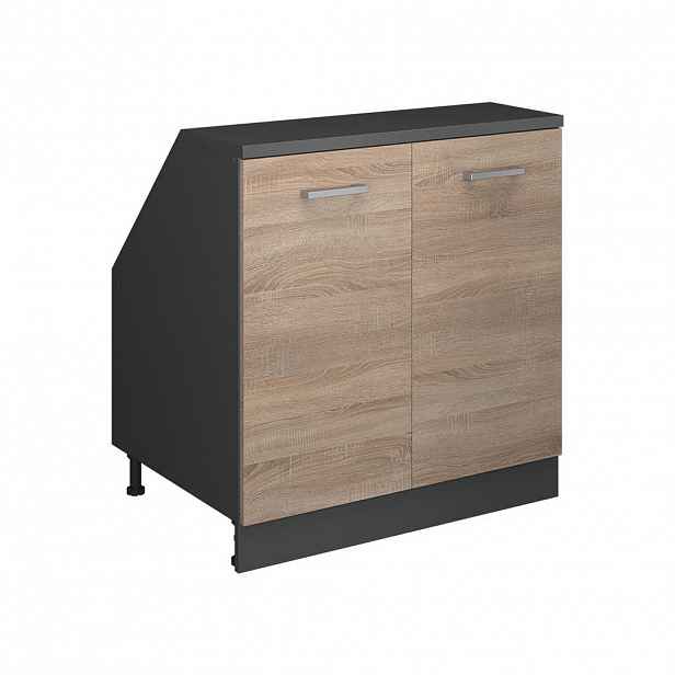 Vicco ŠIKMÁ SKŘÍŇ Rion Sonoma 80 x 81.6 cm se 2 dveřmi, korpus skříně hloubka 60 cm