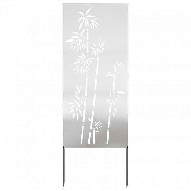 vidaXL Soukromí na zahradě Stříbrná 50 x 140 cm Nerezová ocel