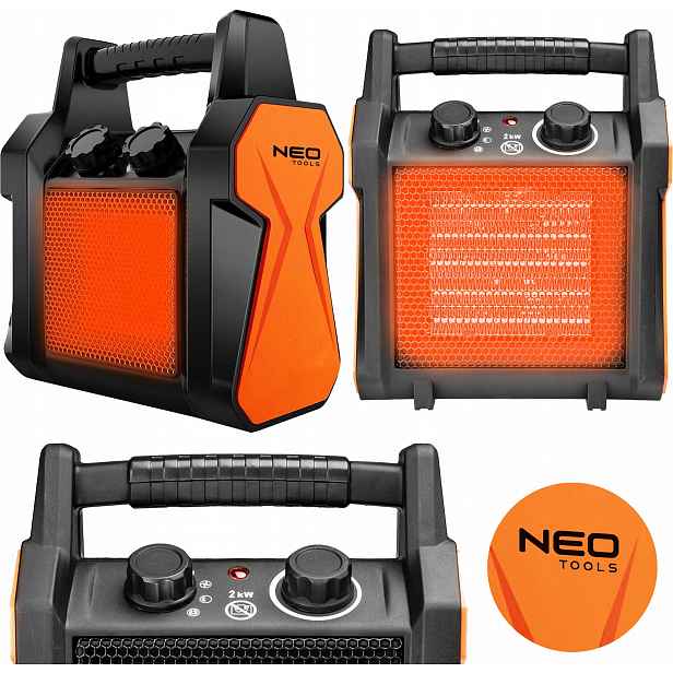 Elektrický Keramický Ohřívač Ptc 2KW Nový Model Neo Tools Tichý A Lehký