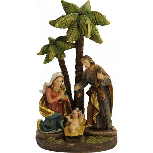 Figurka Svaté rodiny pod palmami – 17 cm vysoká