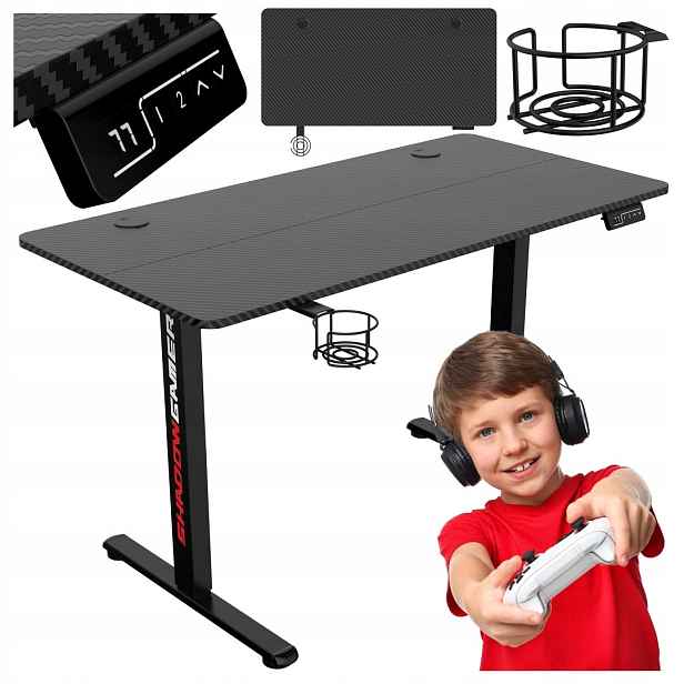 Herní stůl Shadow Gamer elektrický 1.0 černý 120 cm
