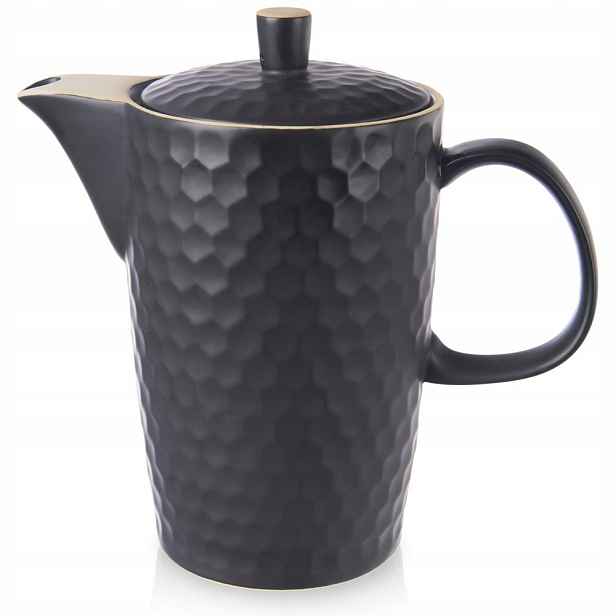 Keramický hrnek na kávu a čaj Tea Time černý 1,3 l