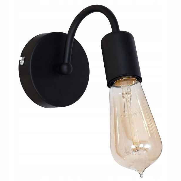 Nástěnná lampa loftová minimalistická černá do obývacího pokoje ložnice Luminex
