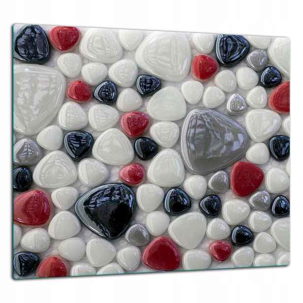 Skleněná Ochranná Deska Panel Lepidlo 65x60 Kameny