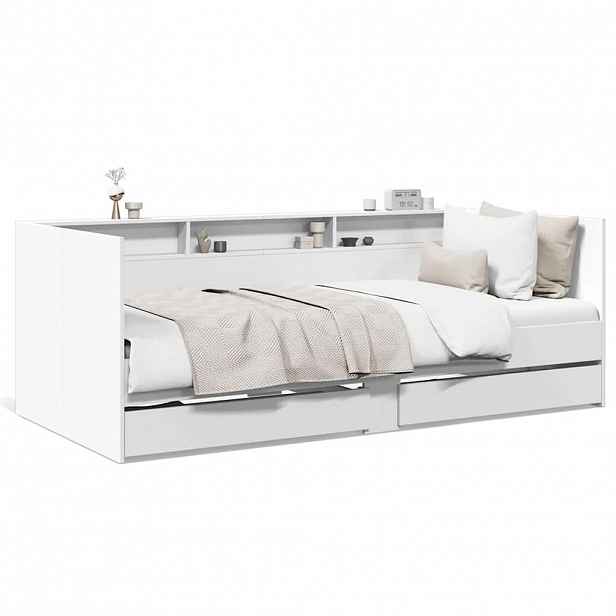 vidaXL Válenda se zásuvkami bez matrace bílá 75 x 190 cm