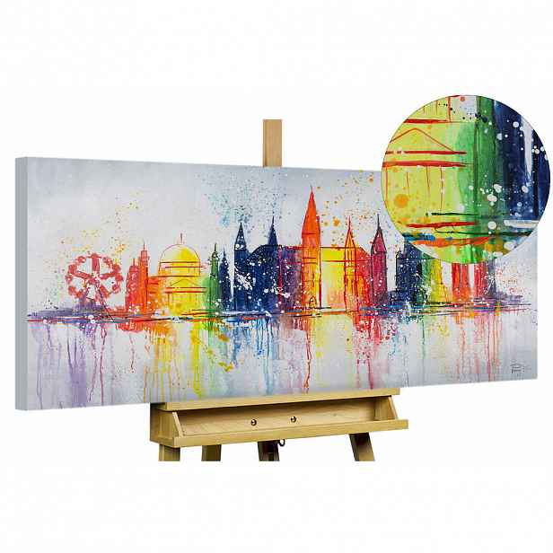 KUNSTLOFT OLEJOMALBA 120/60 cm, Město a architektura