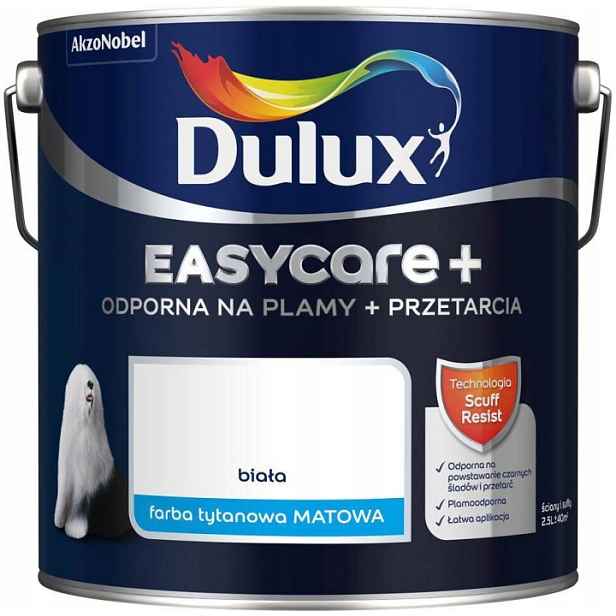 Dulux Barva Latexová Barva Easycare+ 2,5 L Bílá