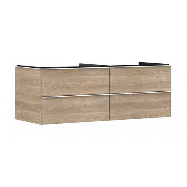 Skříňka pod umyvadlo pod desku Hansgrohe Xelu Q 136x49,5x55 cm přírodní dub 54088700