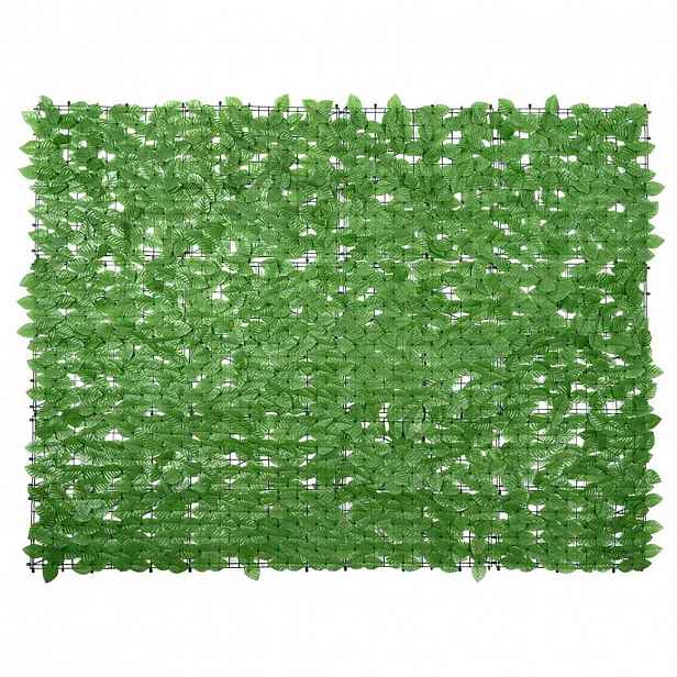 vidaXL Balkonová zástěna se zelenými listy 200 x 150 cm