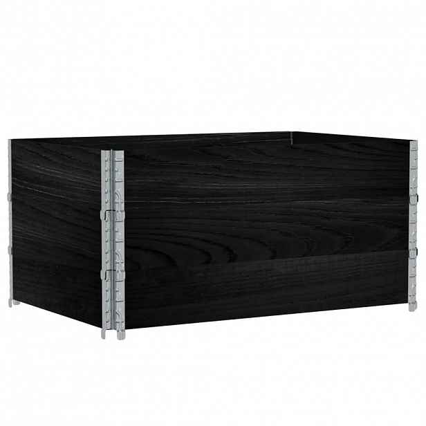 vidaXL Zahradní truhlík černý 120 x 80 cm masivní borové dřevo