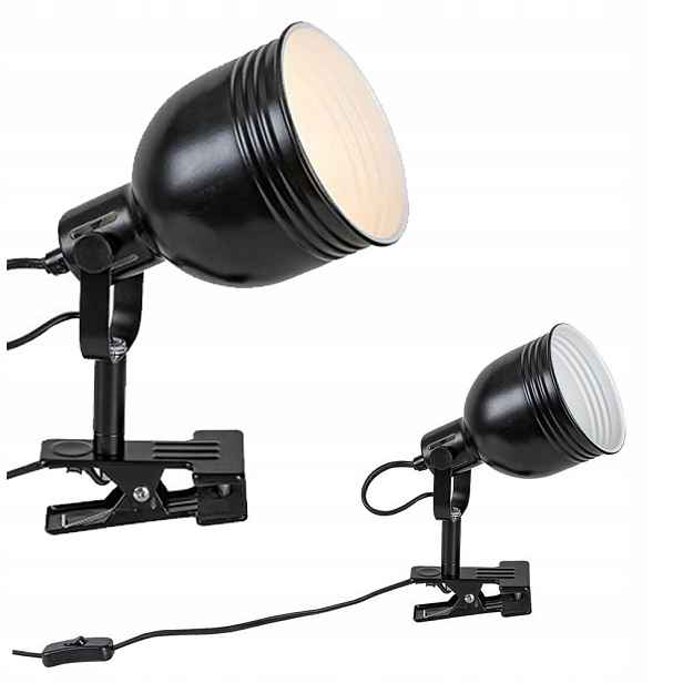 Černá nastavitelná stolní lampa na klip s vypínačem Flint 3092 Rabalux