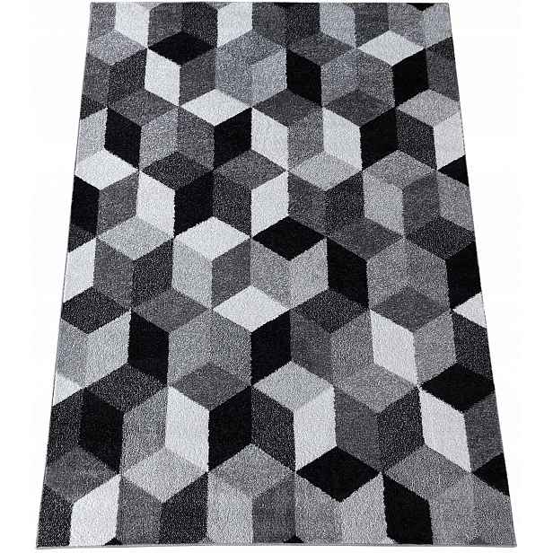 Koberec geometrický šachovnice velký 300 x 400 cm