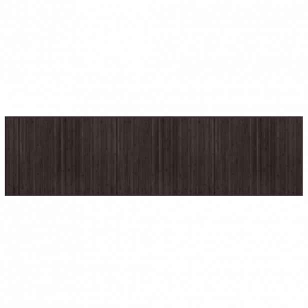 vidaXL Koberec obdélníkový tmavě hnědý 80 x 300 cm bambus