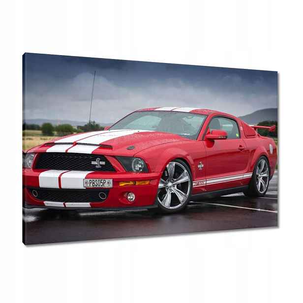 Obrazy 90x60 Červený Ford Mustang Usa