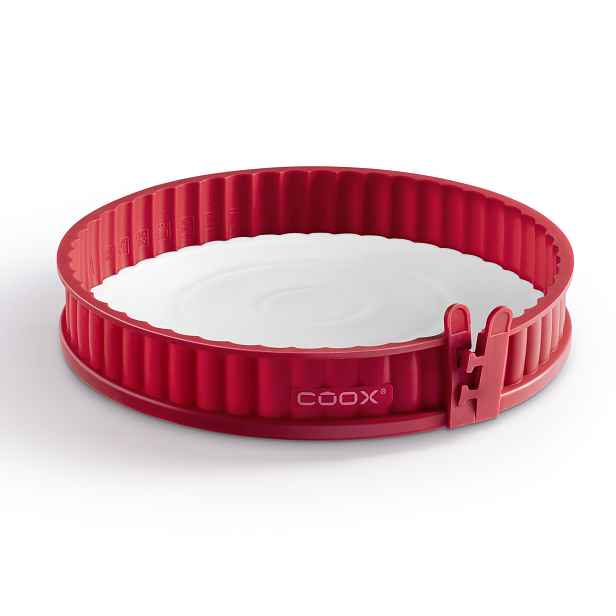 Forma na koláč coox QUICHE s porcelán. základnou průměr 26 cm Barva: červená