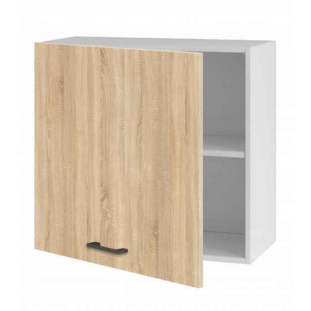 Závěsná horní kuchyňská skříňka s dvířky Dub Sonoma pro sestavy 60 cm