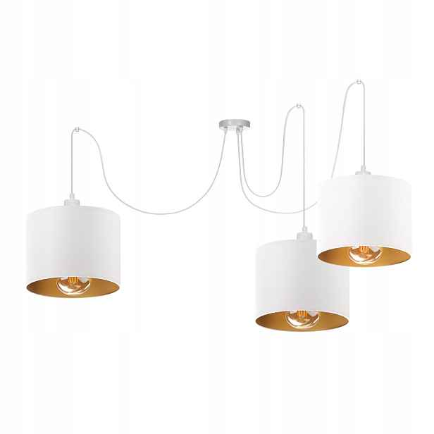Závěsná Stropní Lampa Lustr Pavouk Abażur Gold E27 Zlatý Střed 20 cm