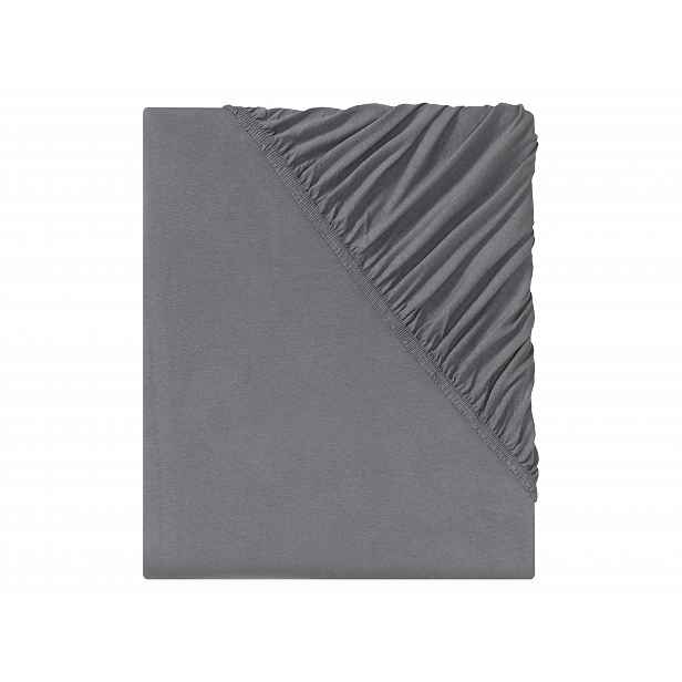 Livarno Home Žerzejové napínací prostěradlo, 140-160 x 200 cm (šedá)