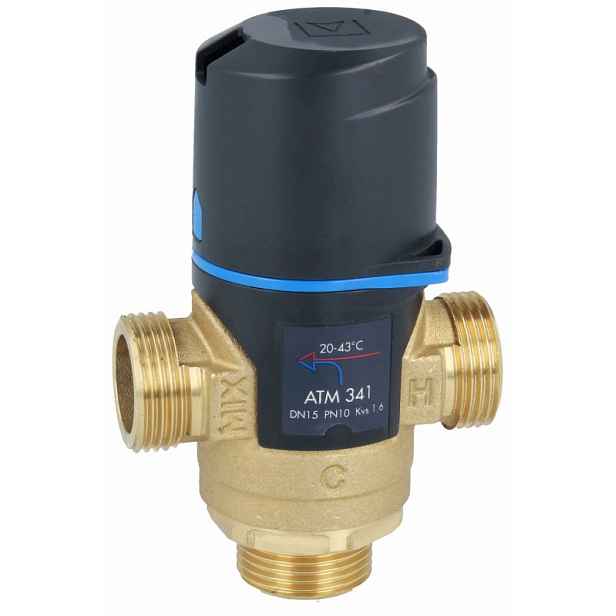 Termostatický směšovací ventil na vodu Afriso Atm 341 DN15 G3/4" 3/4 palce