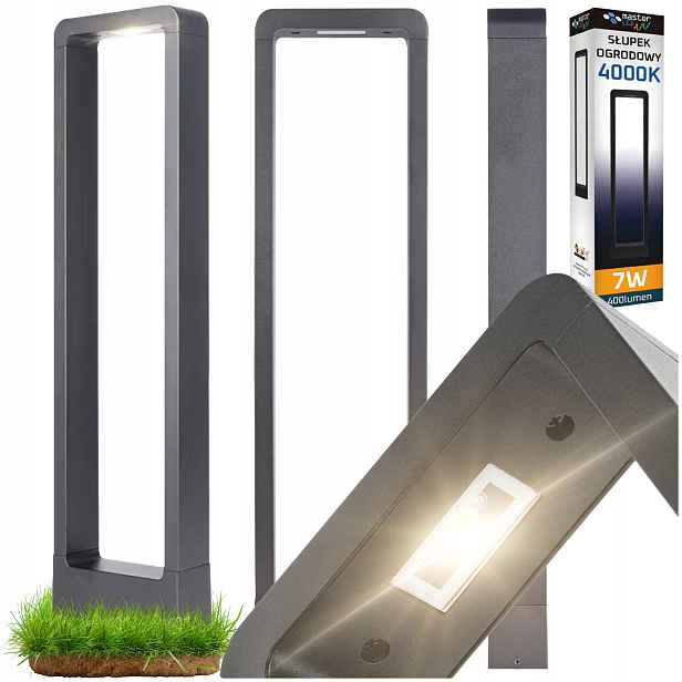 Zahradní Led lampa Stojící Venkovní Vodotěsná IP54 60cm 7W Antracit