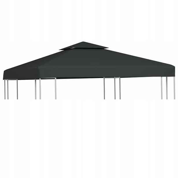 Zastřešení Pro Zahradní Pavilon 3X3 M Antracit 310 G/m² Pvc Náhradní