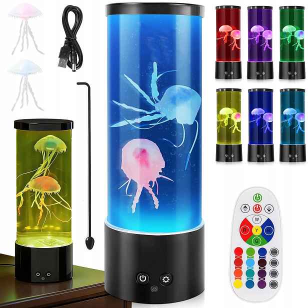 Láva Barevná Lampa Jellyfish, Led Lampa Do Akvária, Do Pokoje, Na Stůl