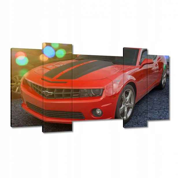 Obrazy 120x65 Chevy Camaro Ss Červené
