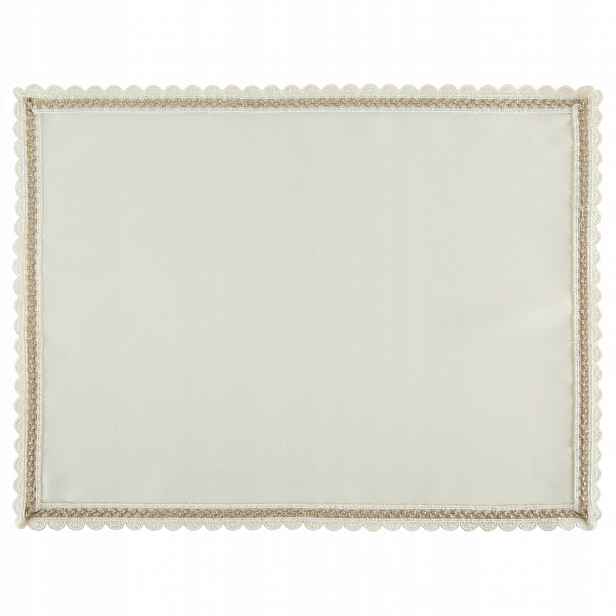 Podložky Lace 30x40 cm krémová sada 4 ks vyšívaných ozdob na stůl