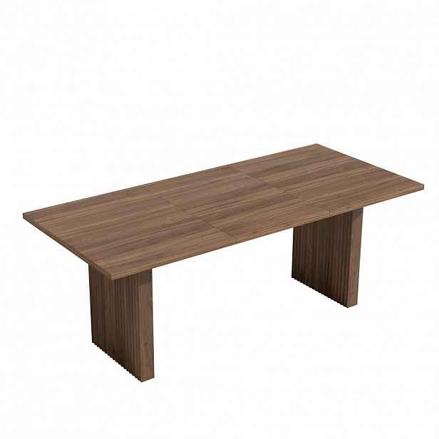 STILVORA JÍDELNÍ STŮL hnědý, rozkládací stůl s úložným prostorem pro 6–8 osob, 140(200)×90 cm