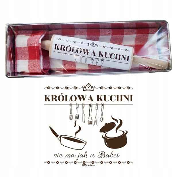 2 x kuchyňská sada pro královnu babičku – plech na pečení – utěrka –